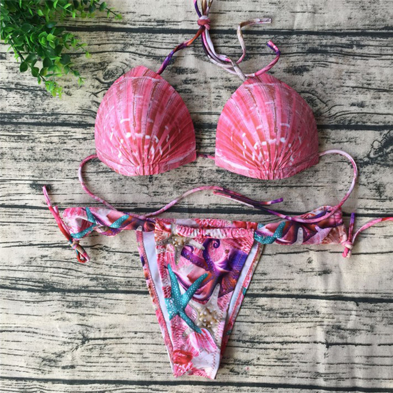 Hawaiian Print Swimwear 2 piece