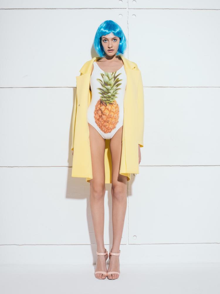 pineapple-print bathing suit
